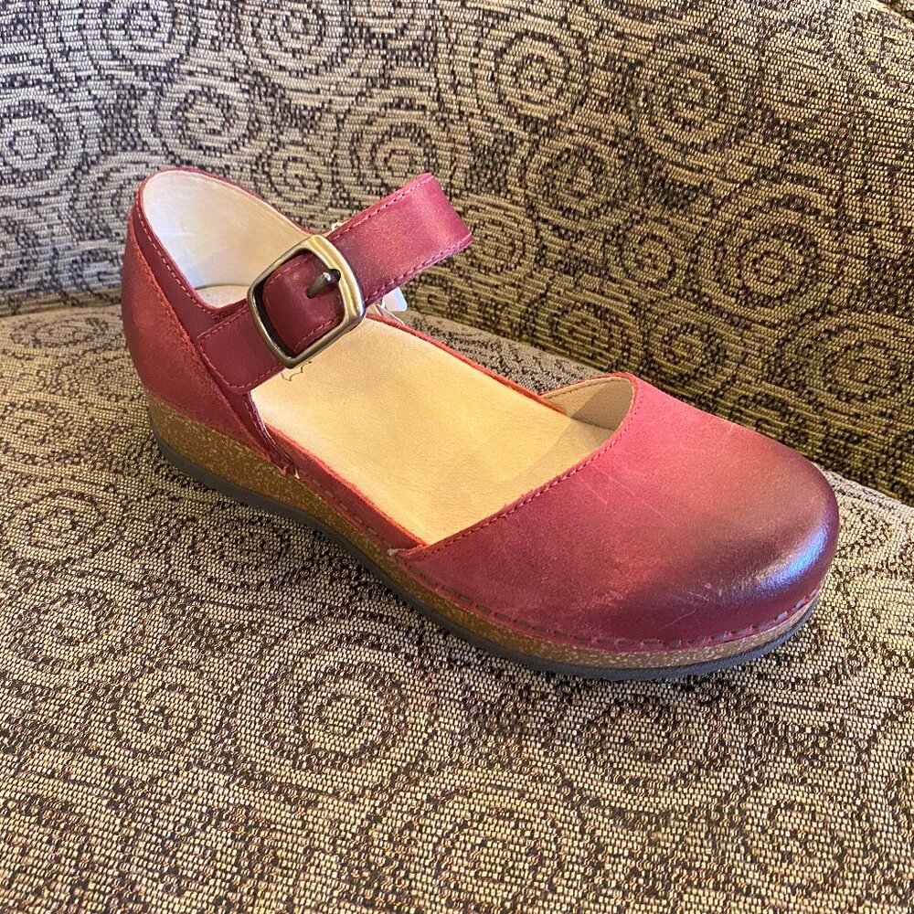Dansko Burgundy Mary Jane Clog